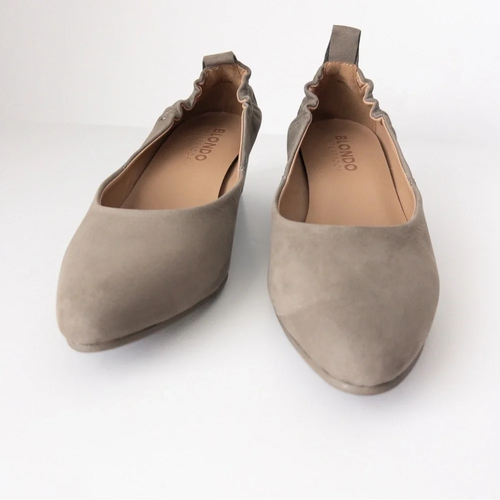 NWOB Blondo Waterproof Etta Wedge Almond Toe Pump‎ in Fallen Rock Nubuck